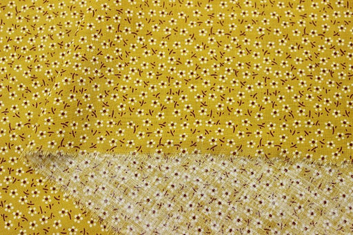 Вискоза с хлопком Арабис на горчичном, СОРТ2, ш.1.45м, хл-70%, вискоза-30%, 90гр/м.кв - Купава фото 2