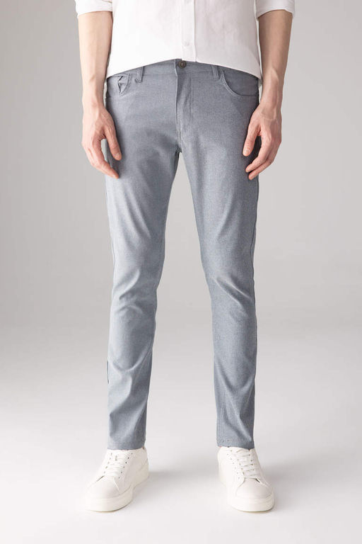 Брюки-чиносы узкого кроя из парусины - Defacto фото 4