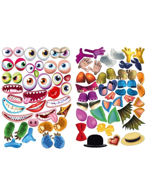 Цена за 3 шт. Книга с наклейками, сделай своего чудика «Мистер Друкс»