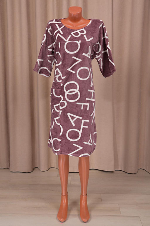 Туника велюровая (01019, бордовый)