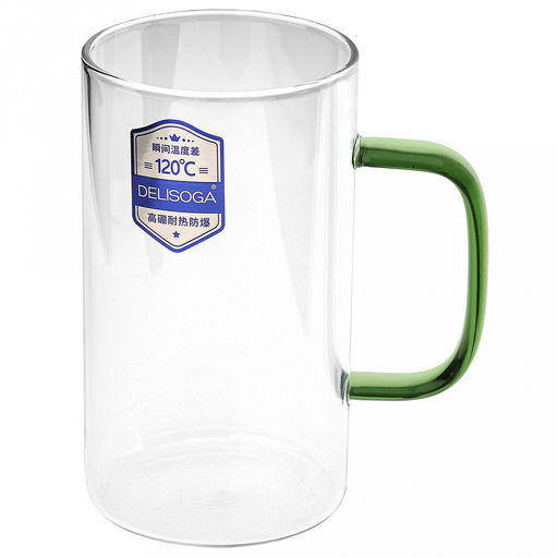 Делисога (Delisoga) Кружка стеклянная 410мл Байкал тонкостенное, боросиликатное стекло, цветная ручка, д6,9см h12,5см, д/горла 6,8см, д/основания 6,4см, набор 4 штуки, в подарочной коробке (Китай) - Домашняя мода фото 8