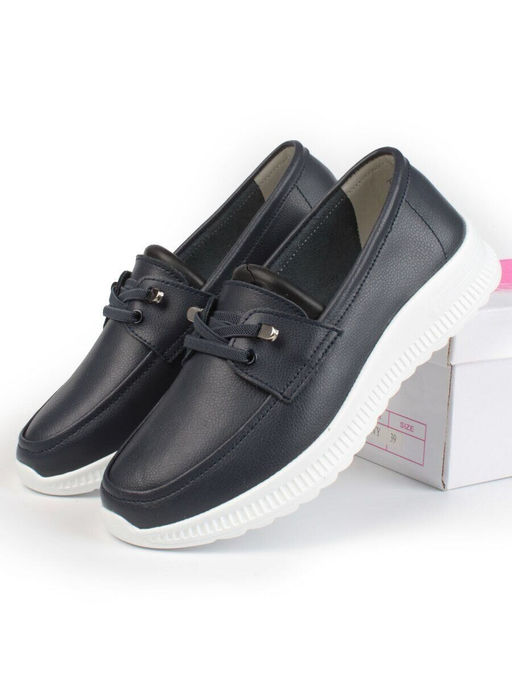 03-ZL-8861-1 NAVY Полуботинки женские (натуральная кожа)