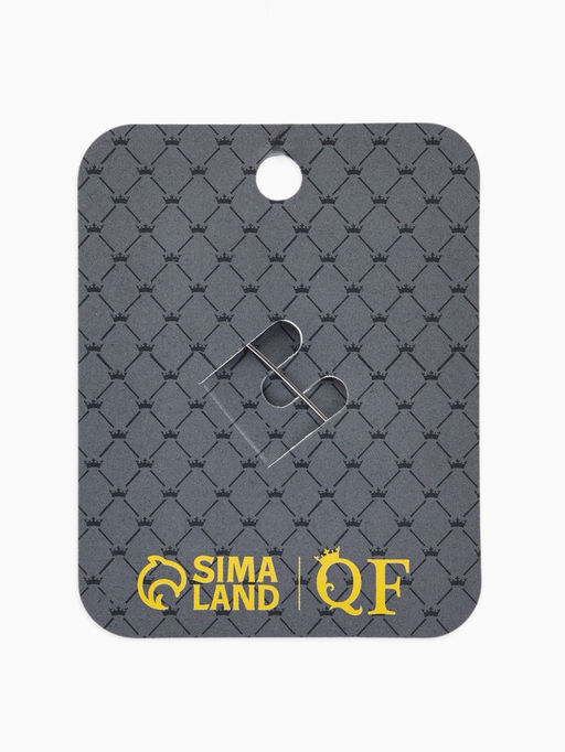 Брошь «Конфета» кристалл сердце, цвет голубой в серебре