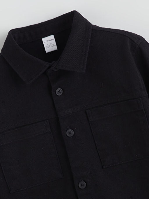 Basic Gabardin Uzun Kollu Erkek ?ocuk G?mlek