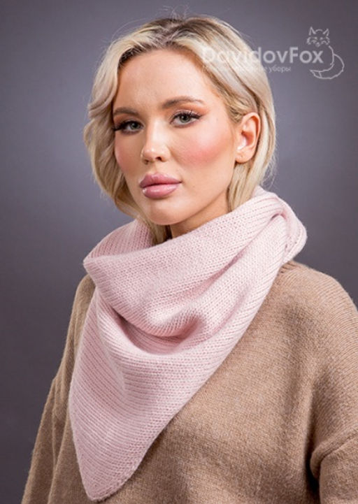 Косынка трикотаж розовый жемчуг