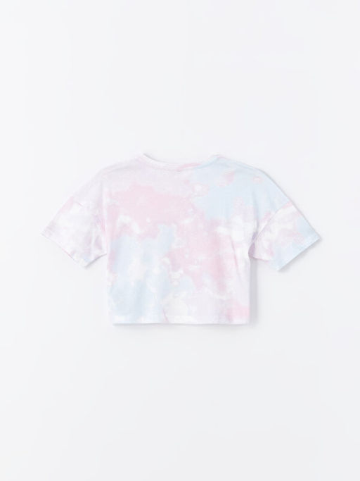 Bisiklet Yaka Anime Bask?l? K?sa Kollu K?z ?ocuk Ti??rt - Waikiki фото 2