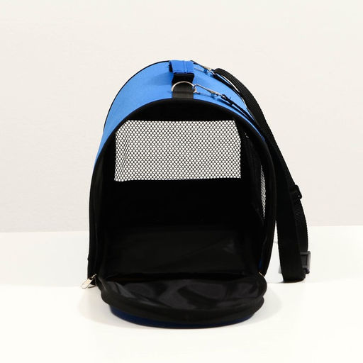 Сумка - переноска для животных, 2 входа, 40 х 25 х 28 см, синяя - Пижон фото 4