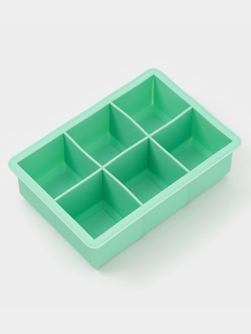 Форма для льда Доляна «Кубик», силикон, 16×11×4.8 см, 6 ячеек (4.6×4.6 см), бирюзовая фото 4