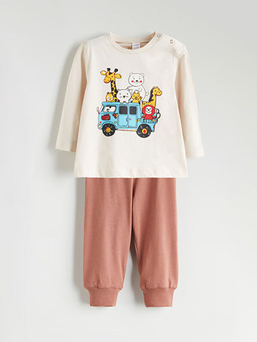 Bisiklet Yaka Erkek ?ocuk Pijama Tak?m?