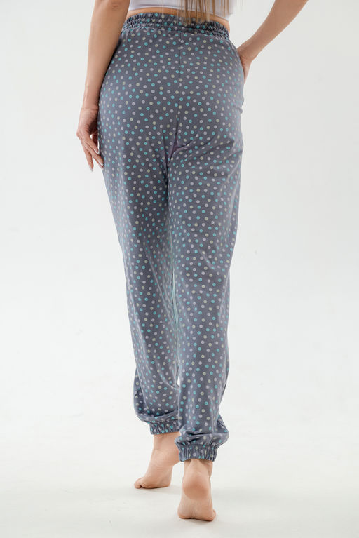 Брюки женские из кулирки на резинке серый - Амадэль фото 6