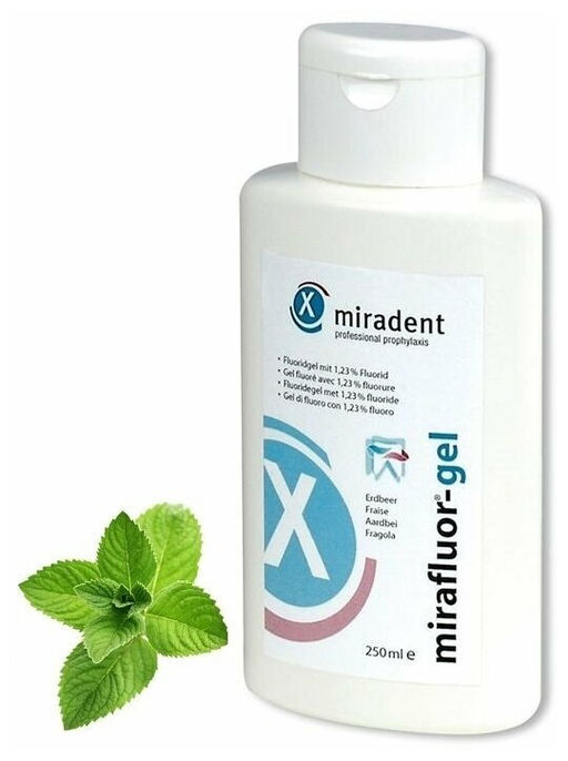 Фторгель для интенсивной профилактики кариеса, мята 250 мл 1,23% 250 мл Mirafluor Gel miradent
