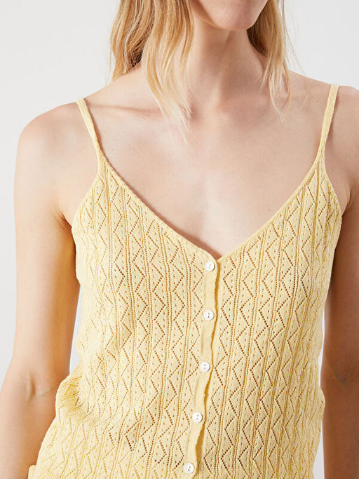 V Yaka Ajurlu ?p Ask?l? Kad?n Triko Atlet