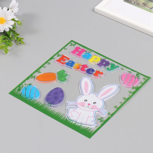 Наклейка на стекло Счастливой Пасхи, силикон, 19.5?19.5 см - Simaland фото 2