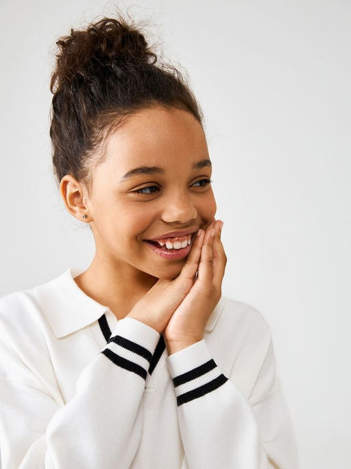 ACOOLA / Джемпер детский для девочек Tea белый фото 3