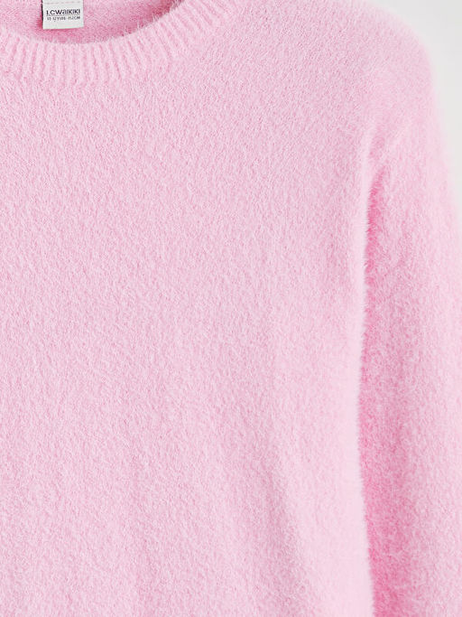 Bisiklet Yaka K?z ?ocuk Triko Kazak