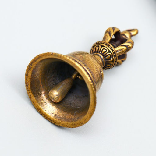 Цена за 2 шт. Колокольчик латунь «Непал», на подвесе, 4.8×2.5×2.5 см