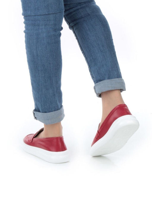 03-ZL-8501 DK. RED Полуботинки женские (натуральная кожа)