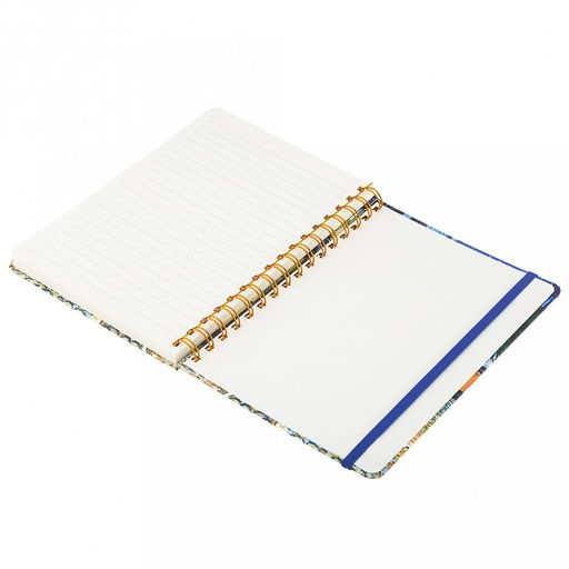 Блокнот для заметок 80 листов "Шедевры Ван Гога" 14,4х20,5см, в линейку, отрывные, обложка - цветной картон, на спирали, с резинкой, рисунок в ассортименте, ПП пакет 15,5х21х1,5см (Китай)