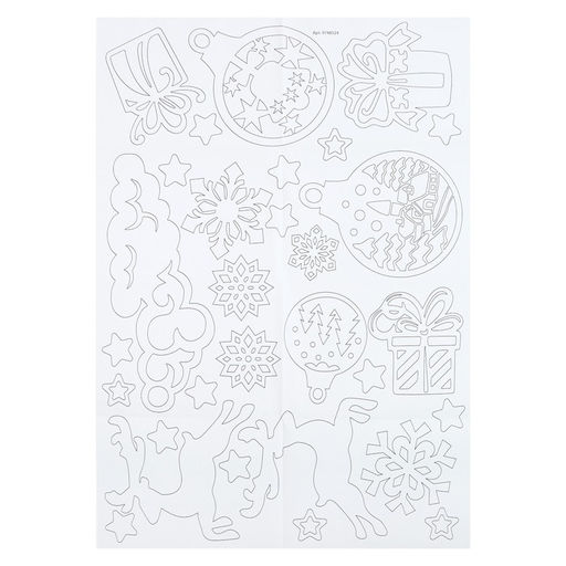 Декор на окна «Волшебные узоры», 4 листа с основами для вырезания, формат А1