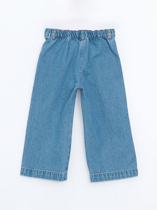 Beli Lastikli K?z ?ocuk Jean Pantolon