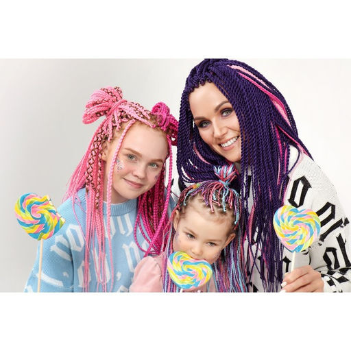 SIM-BRAIDS Афрокосы, 60 см, 18 прядей (CE), цвет фиолетовый(#IlI PUR) - Queen fair фото 4