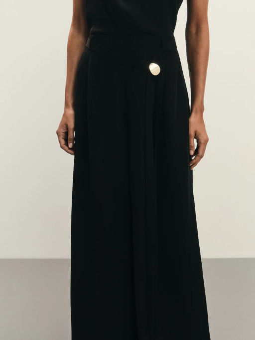 Комбинезон из тенселя и льна с открытой спиной / Zarina  фото 9