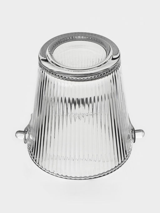 Ведро для льда «Риф», 900 мл, 15.5×14×13.5 см, с щипцами, стекло, прозрачное