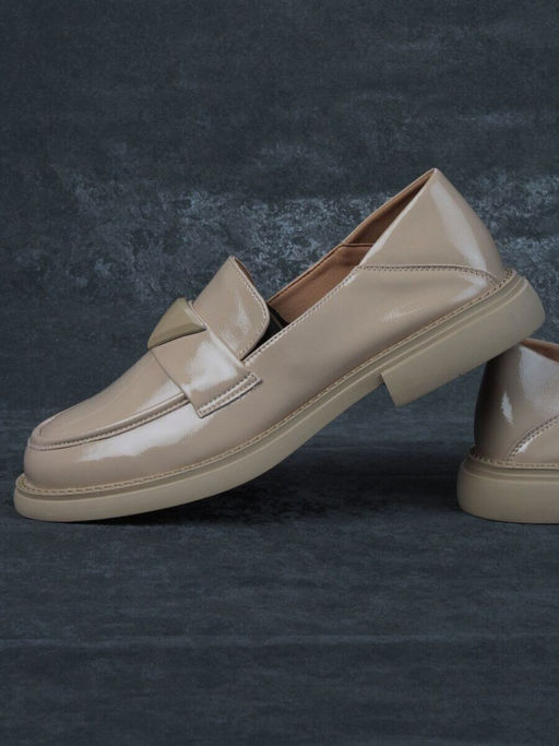 06-PDAG72-2 DK. BEIGE Туфли женские (натуральная кожа)