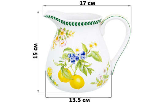 Кувшин 1,2 л 17*13,5*15 см Лимоны NEW BONE CHINA - Elan gallery фото 9