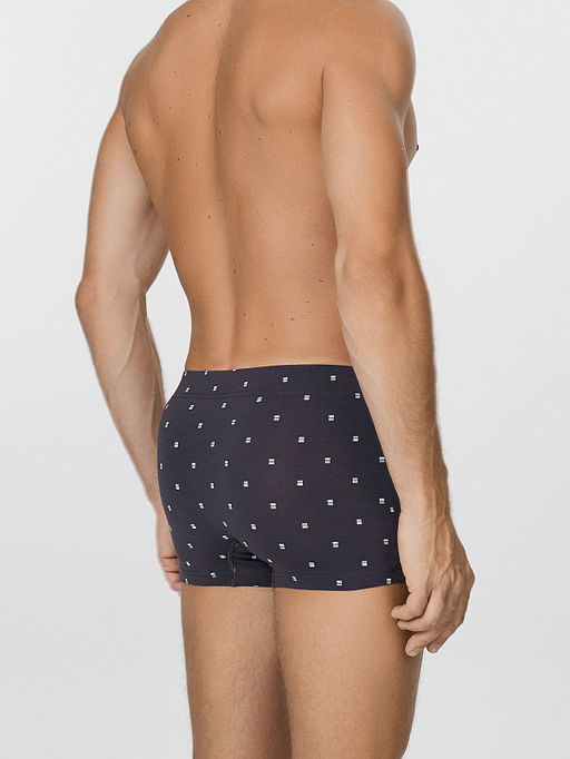 Цена за 2 штуки! Трусы боксеры мужские серые с узором - Mark formelle фото 3