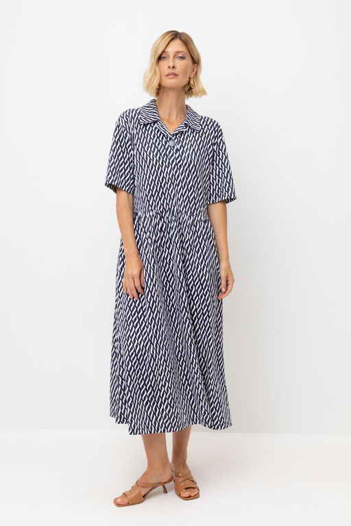 ЕВТ 5071/синие мини косы платье жен