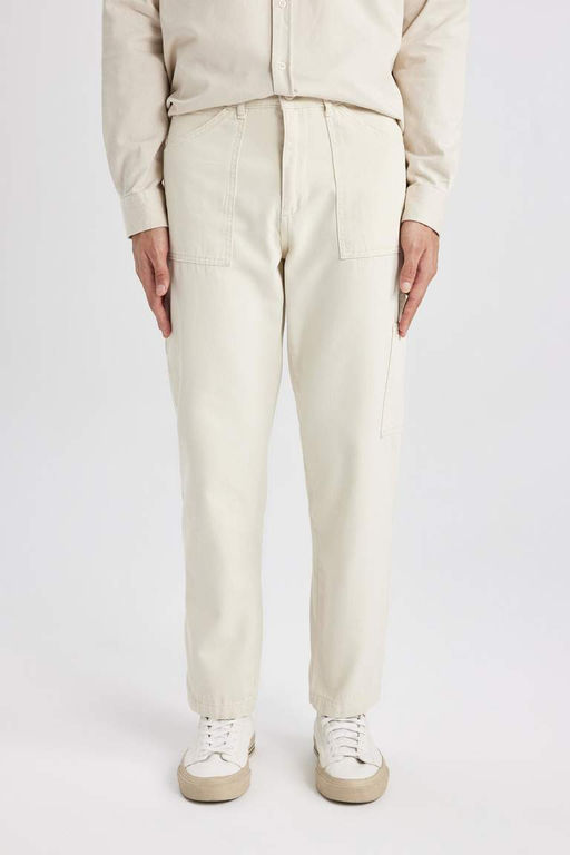 Брюки прямого кроя с нормальной талией и нормальной талией - Defacto фото 7