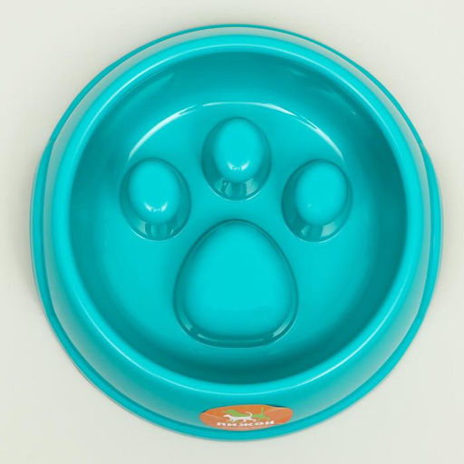 Миска для медленного кормления Лапа, 18,5 х 17,5 х 5 см, бирюзовая - Пижон фото 3