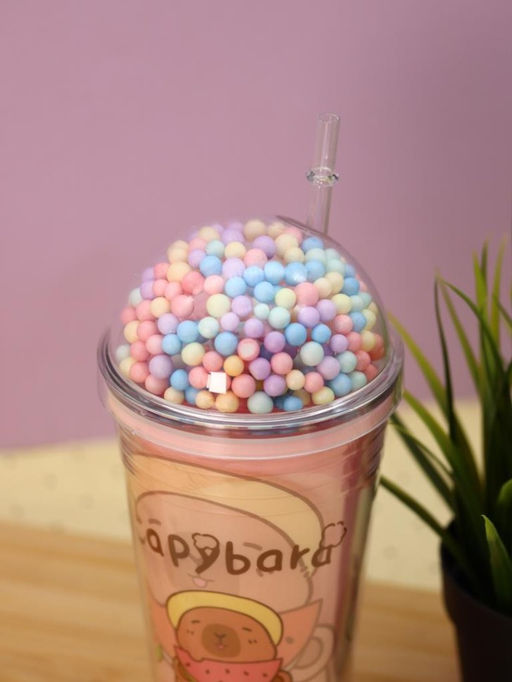 Тамблер iLikeGift "Capybara watermelon", red (450 мл)