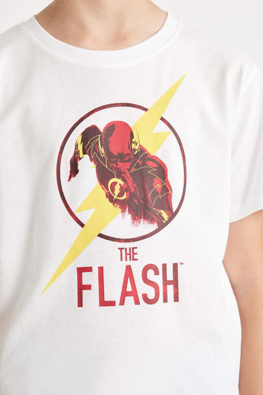 Футболка The Flash с круглым вырезом и короткими рукавами для мальчиков - Defacto фото 5
