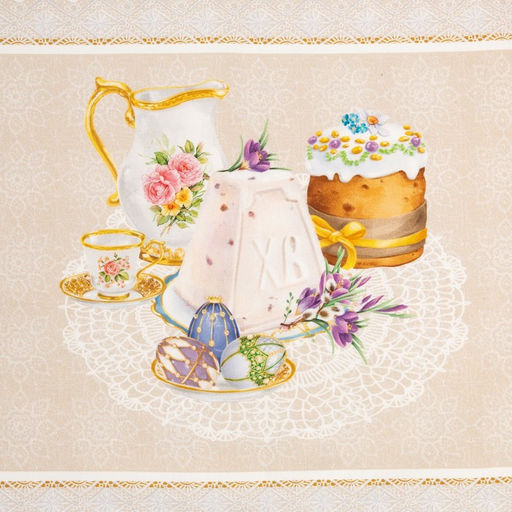 Дорожка на стол Пасхальные куличи 40*146 см, 100% хл, саржа 190 гр/м2 - Этель фото 5