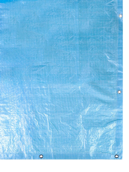 Тент защитный, 5×6 м, плотность 75 г/м², УФ, люверсы шаг 1 м, голубой