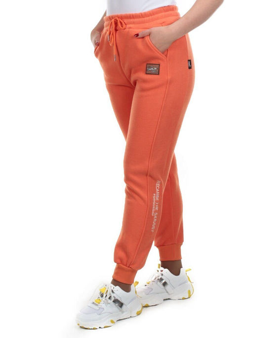 01 ORANGE Брюки спортивные женские на флисе (100% хлопок) 7986