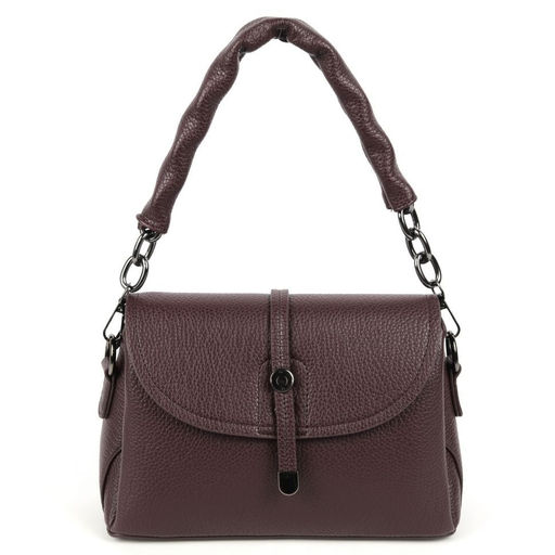 Женская сумка через плечо из эко кожи с тремя отделениями под клапаном 9802 Ред - Cidirro фото 2