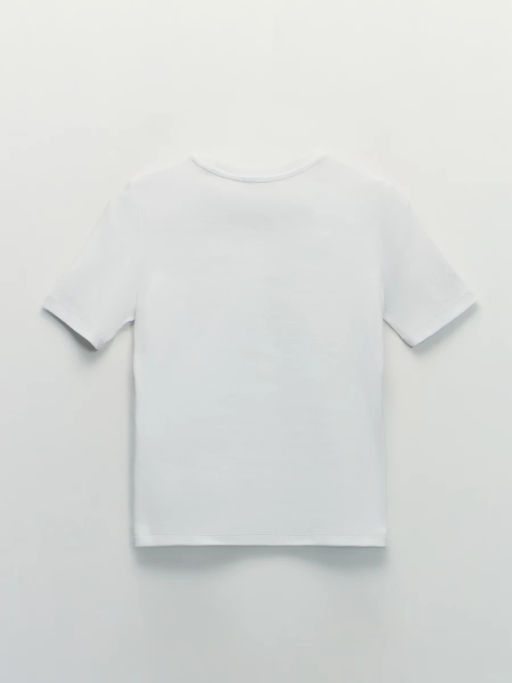 Базовая футболка в рубчик / Zarina фото 8