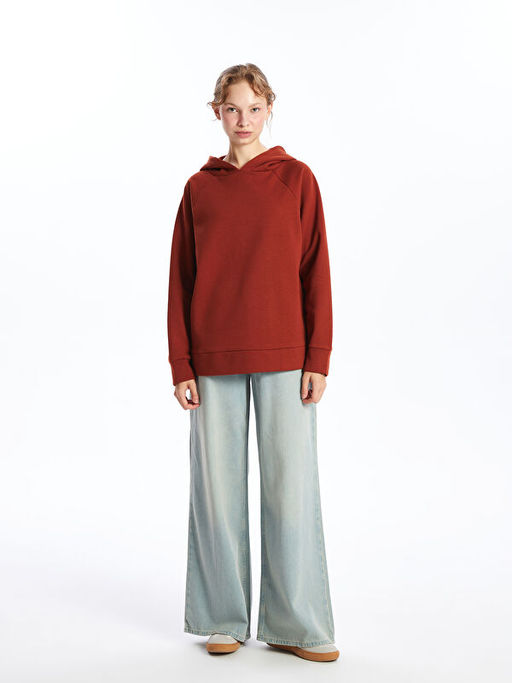 Oversize Kad?n Kal?n Hoodie