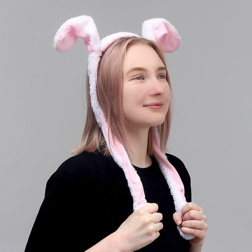 Карнавальный ободок Заяц поднимаются ушки, цвет белый - Simaland фото 2