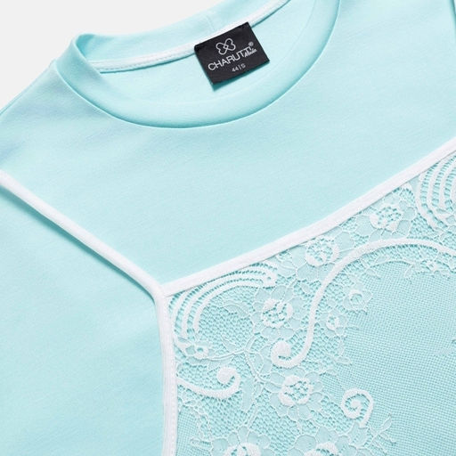 Футболка оверсайз, Модный тандем (мятный 2 в 1) - Charutti фото 6