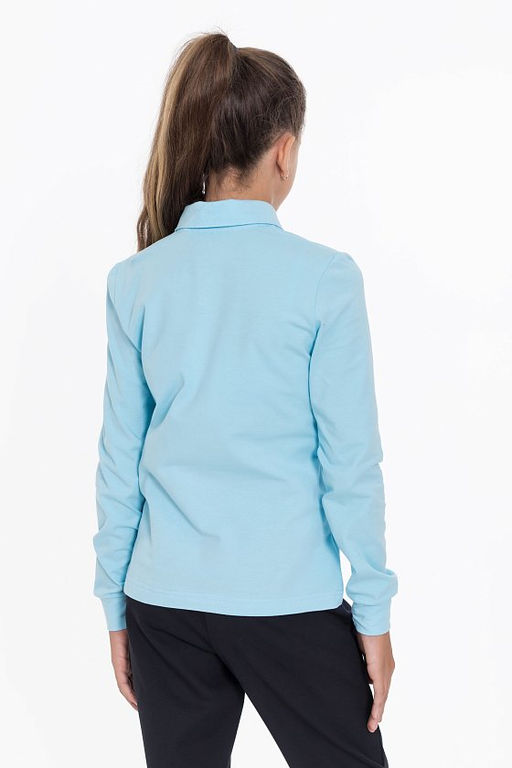 Футболка-поло М224111б голубой - Елена фото 6