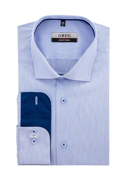 Сорочка мужская длинный рукав GREG 201/191/6130/Z/1p STRETCH_x  фото 2