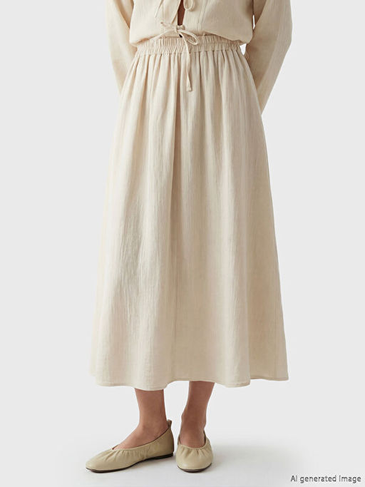 Юбка женская Beli Lastikli Klos Muslin клеш с эластичным поясом