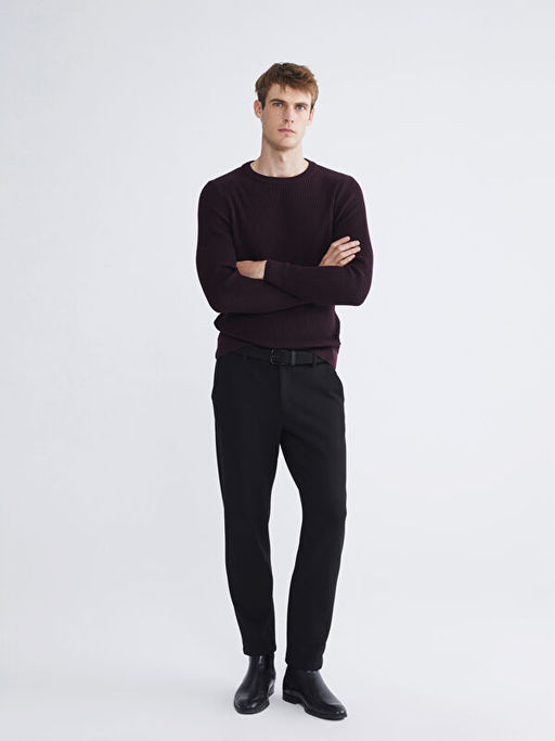 Bisiklet Yaka Erkek Triko Kazak