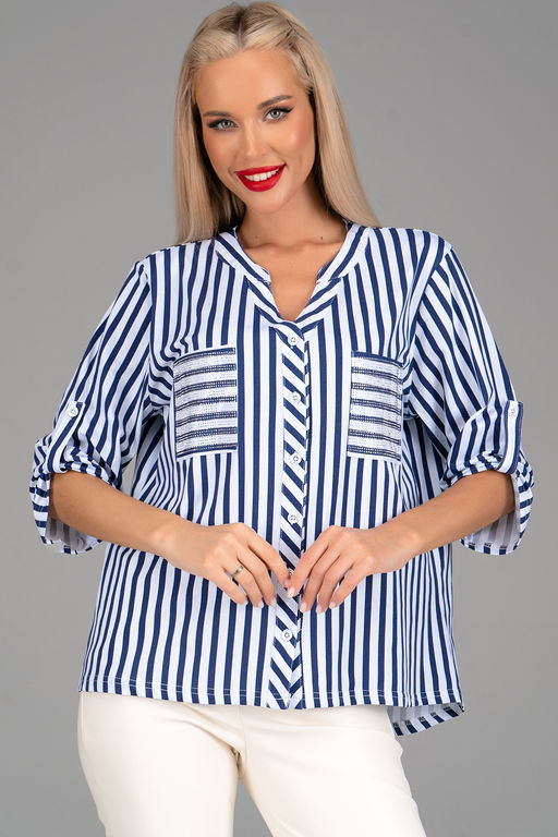 Рубашка Кристэль (полоска/стразы) - Эльза фото 3