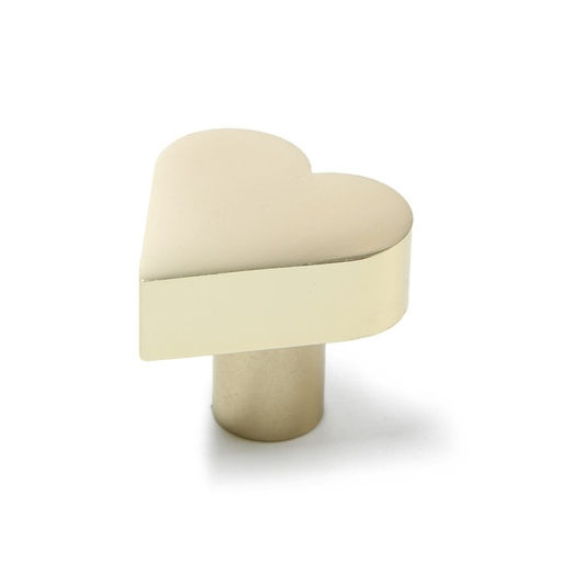 Ручка-кнопка мебельная CAPPIO HEART, цвет сатиновое золото