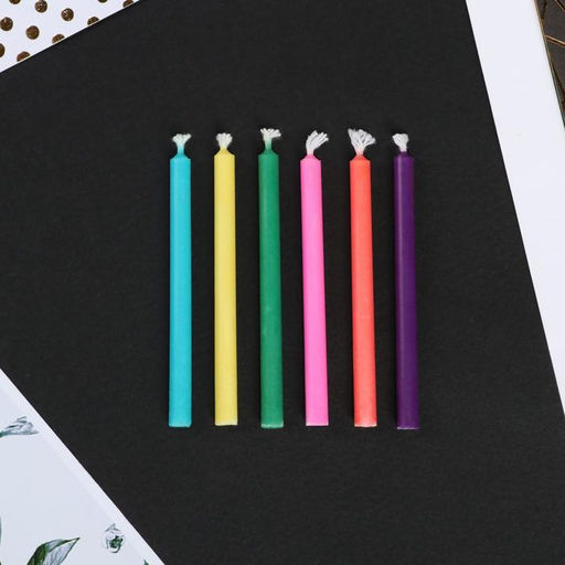 Набор свечей с цветным пламенем в коробке С Днем рождения, 6 шт. - Страна карнавалия фото 2